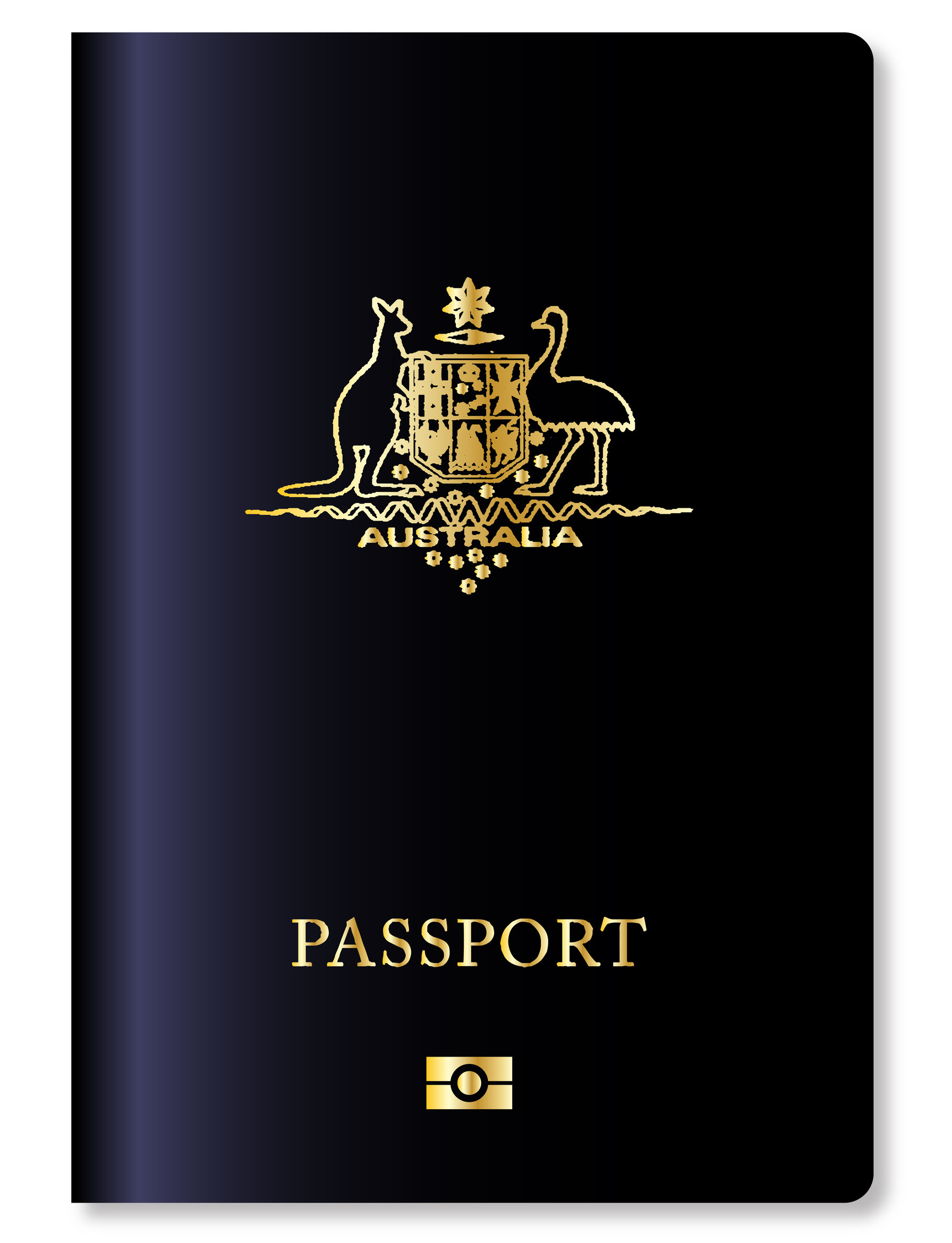 Australian Travel Passport Over A White Background