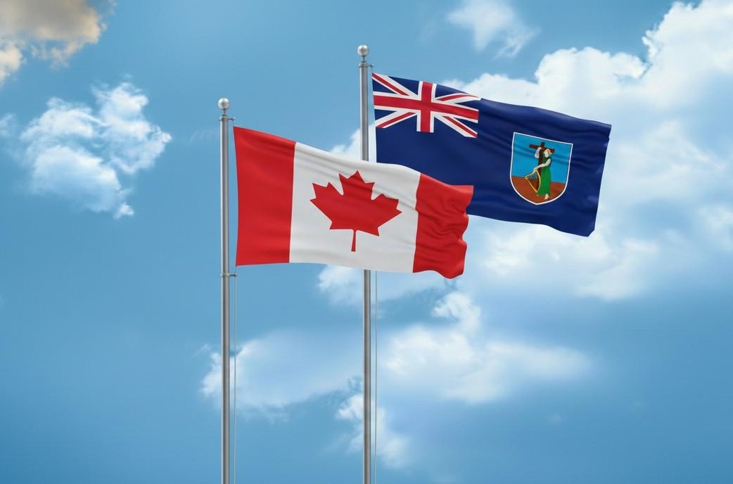 Canada And Montserrat Flag