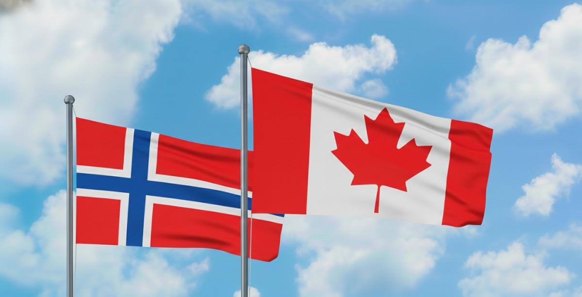 Canada And Norway Flags