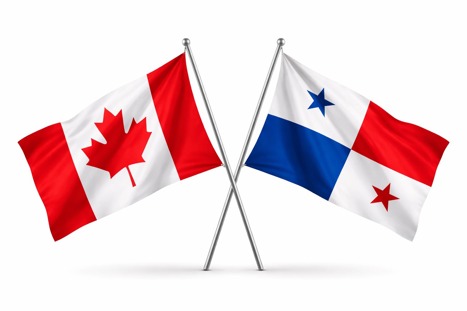 Canada And Panama Flags