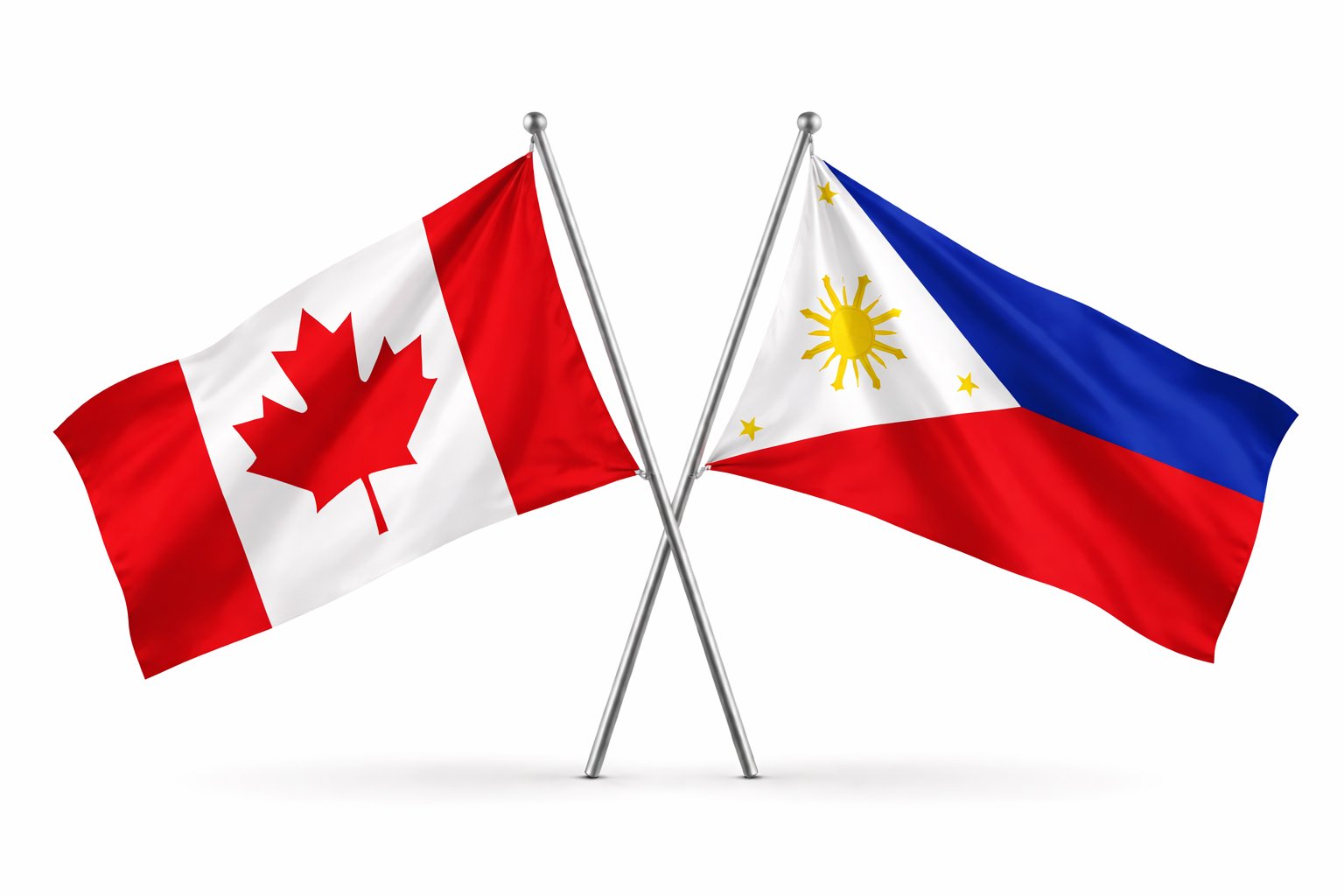 Canada And Philippines Flags