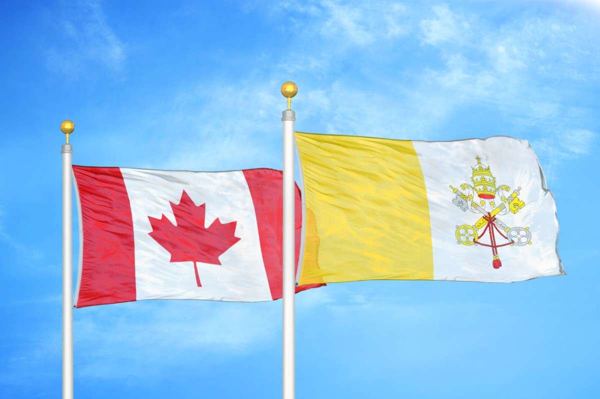 Canada And Vatican City Flag
