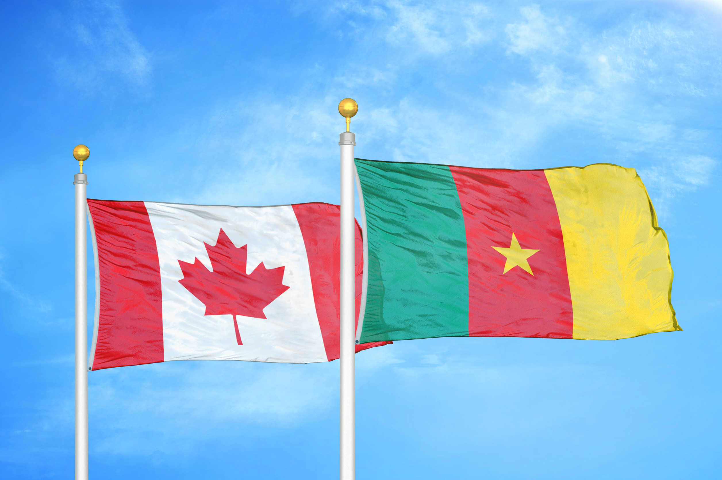 Canada En Kameroen Twee Vlaggen