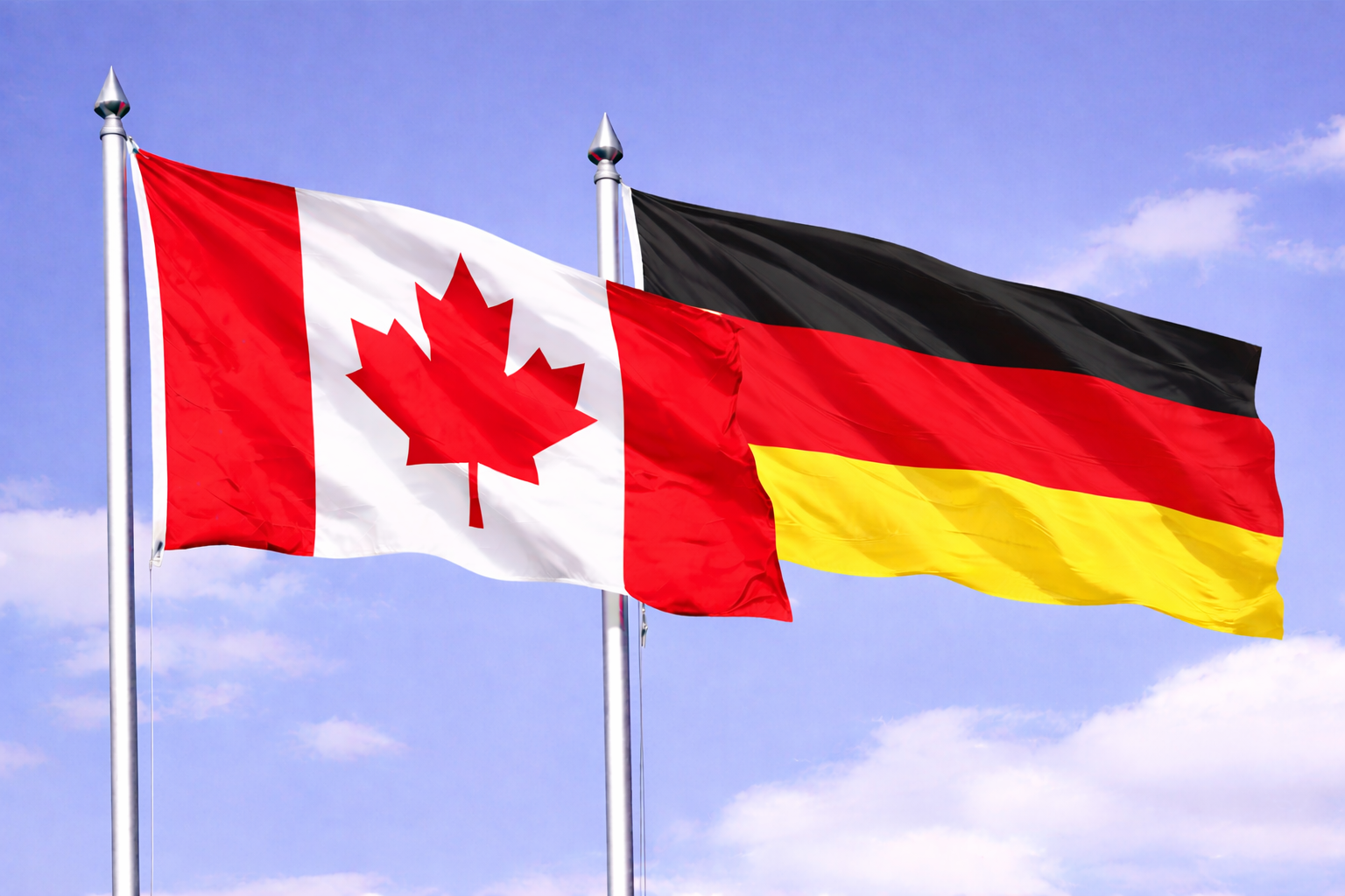Canada Flag Combined With Germany Flag