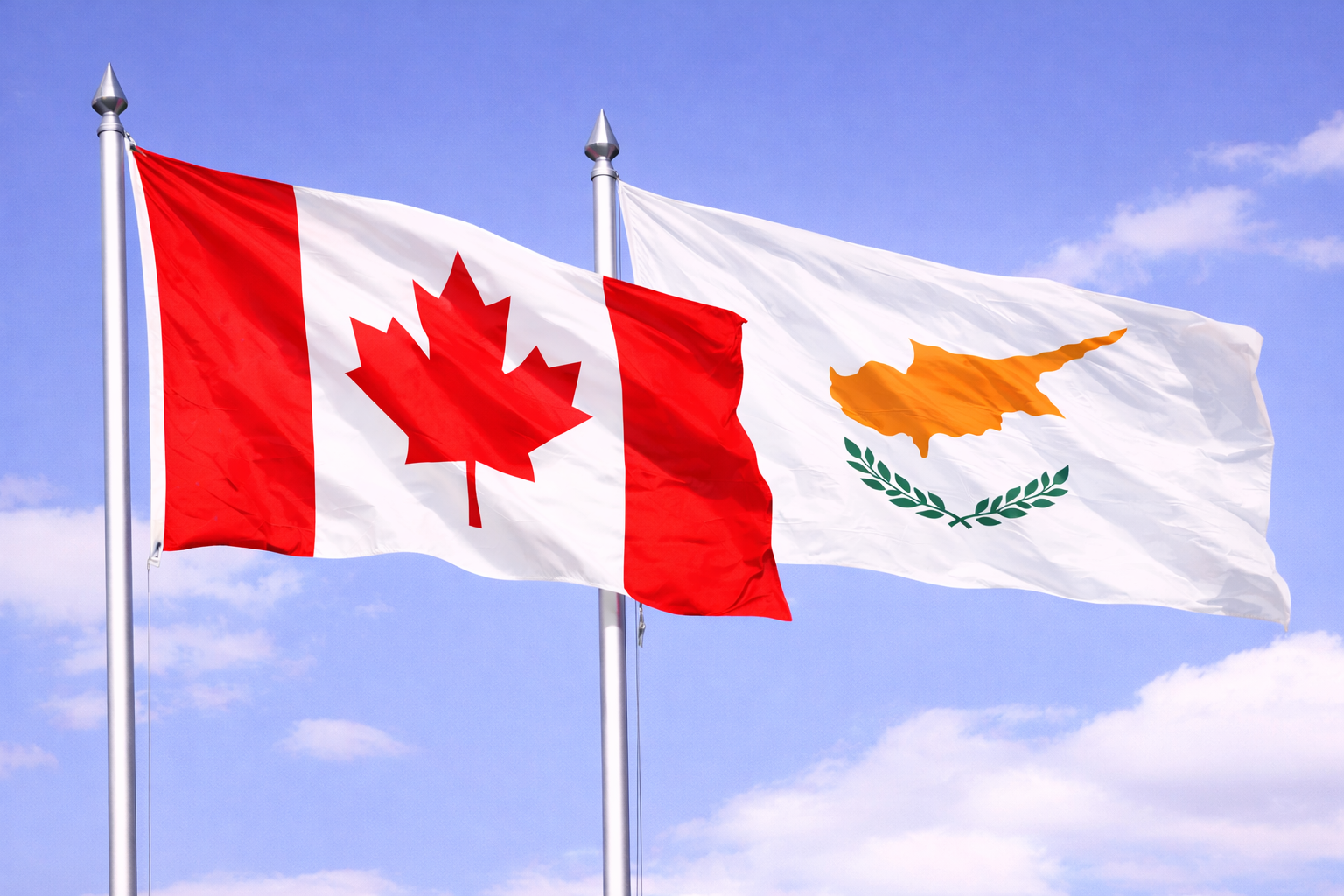 Canada Flag With Cyprus Flag