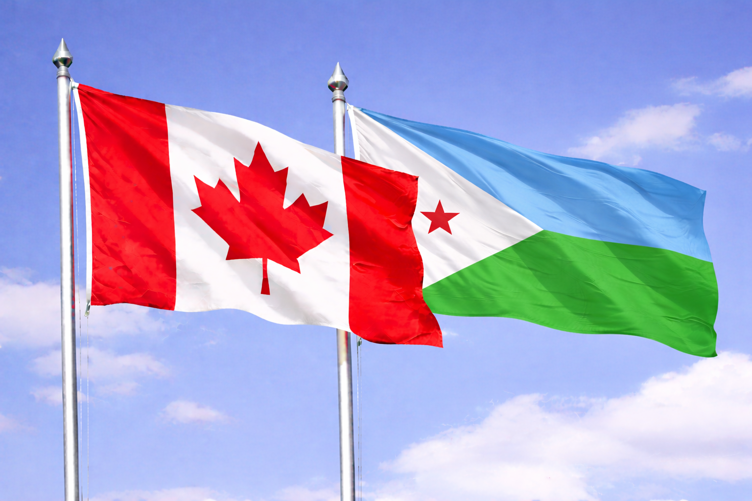 Canada Flag With Djibouti Flag