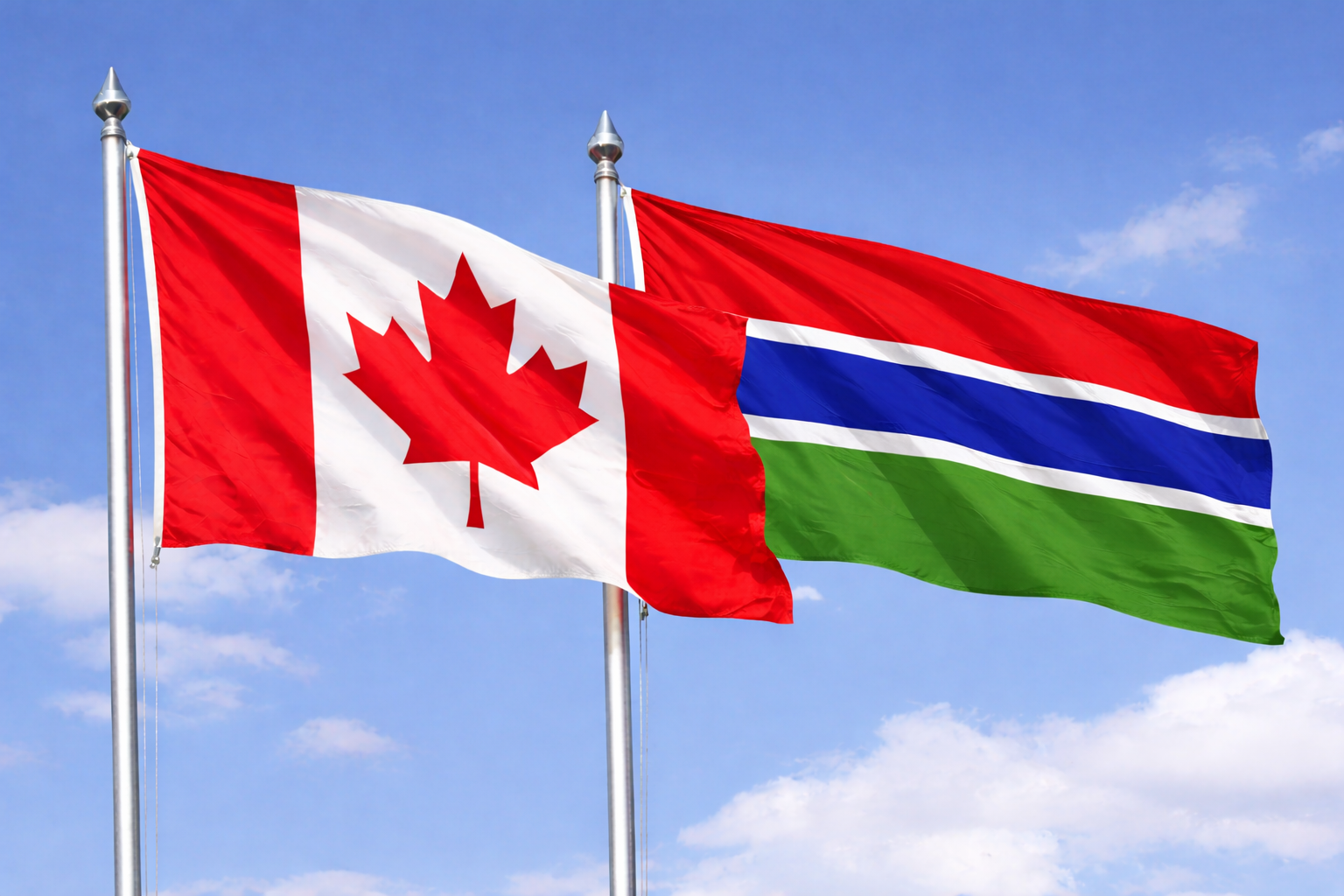 Canada Flag With Gambia Flag