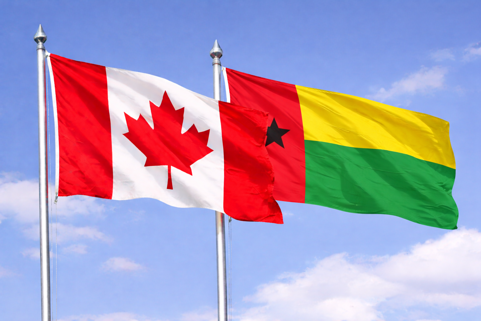Canada Flag With Guinea Bissau Flag