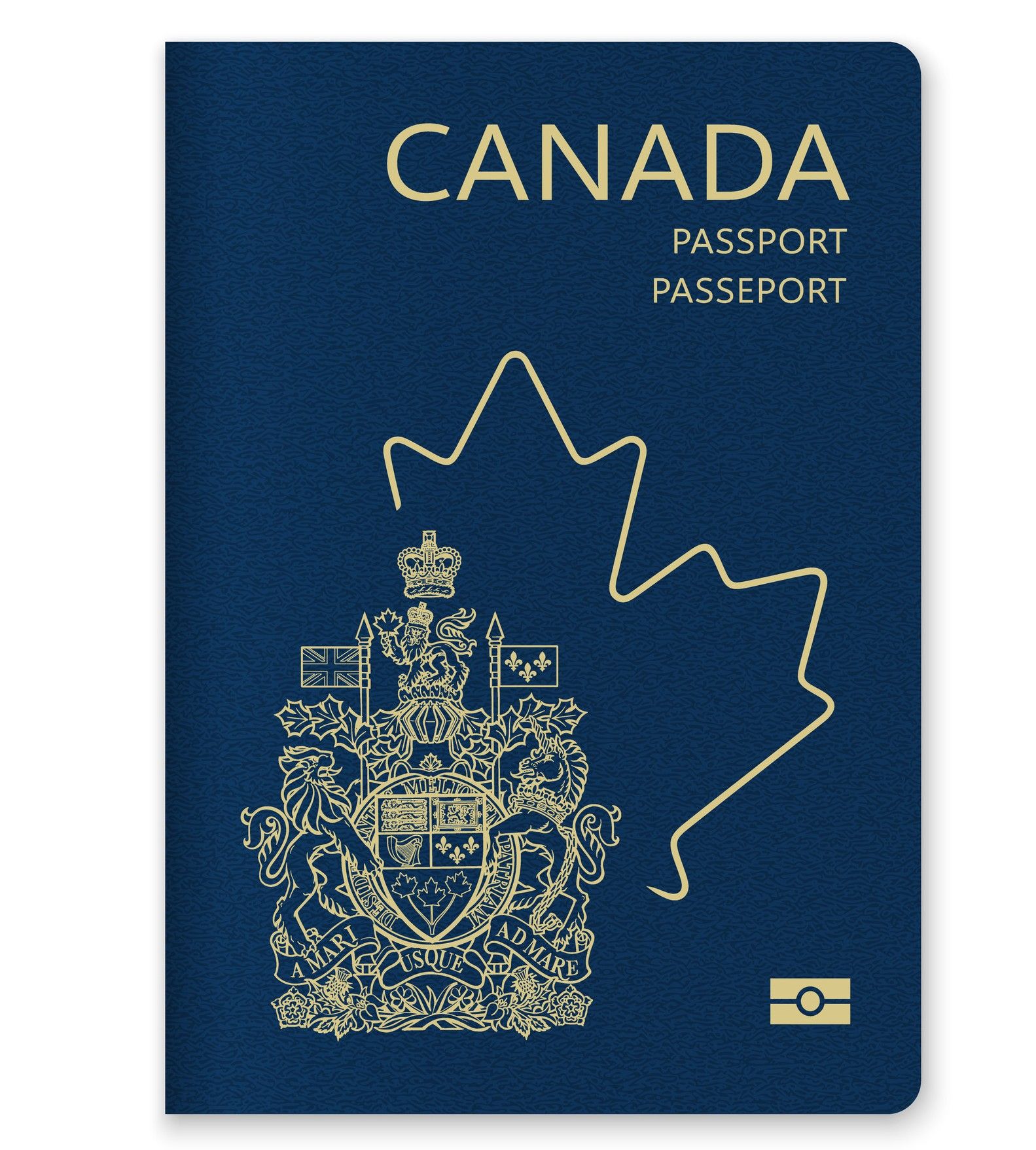  Canada Passport Cover Featuring Gold Text And Emblem
