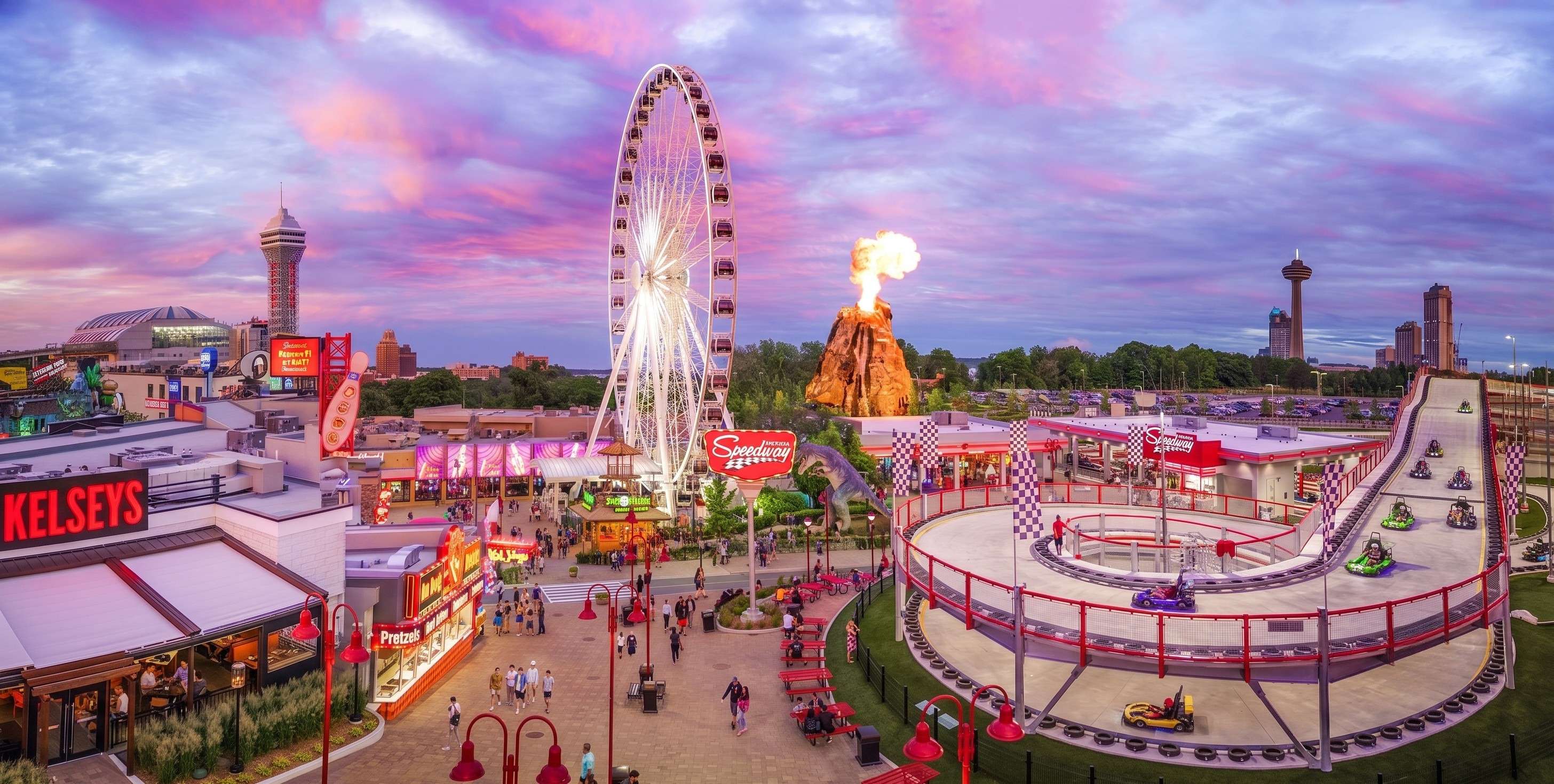 Clifton Hill During The Night Near Niagara Falls