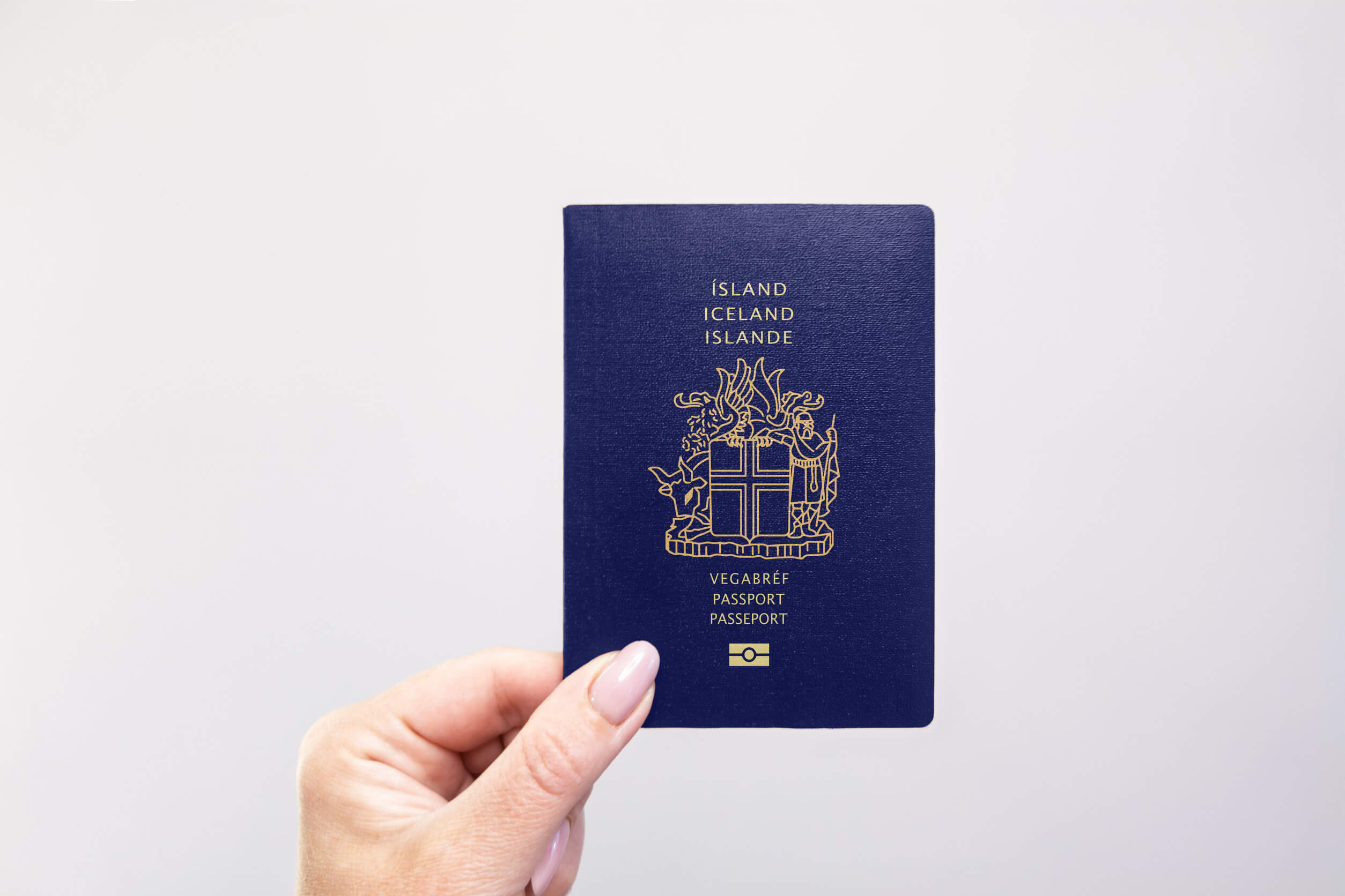 Close Up Of A Iceland Passport