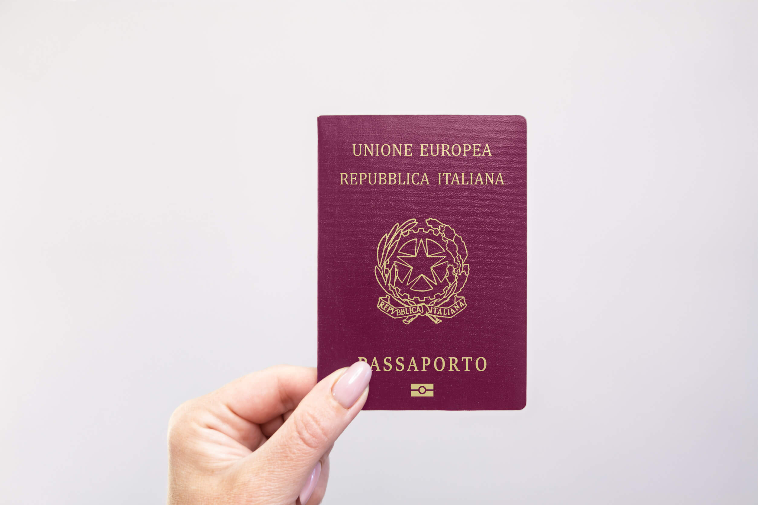 Close Up Of A Italy Passport