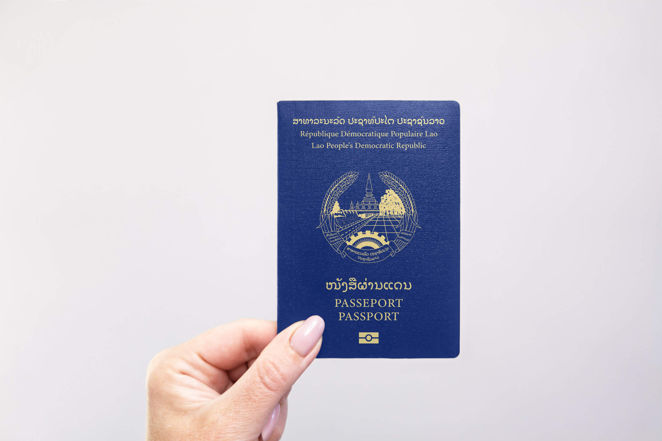 Close Up Of A Laos Passport