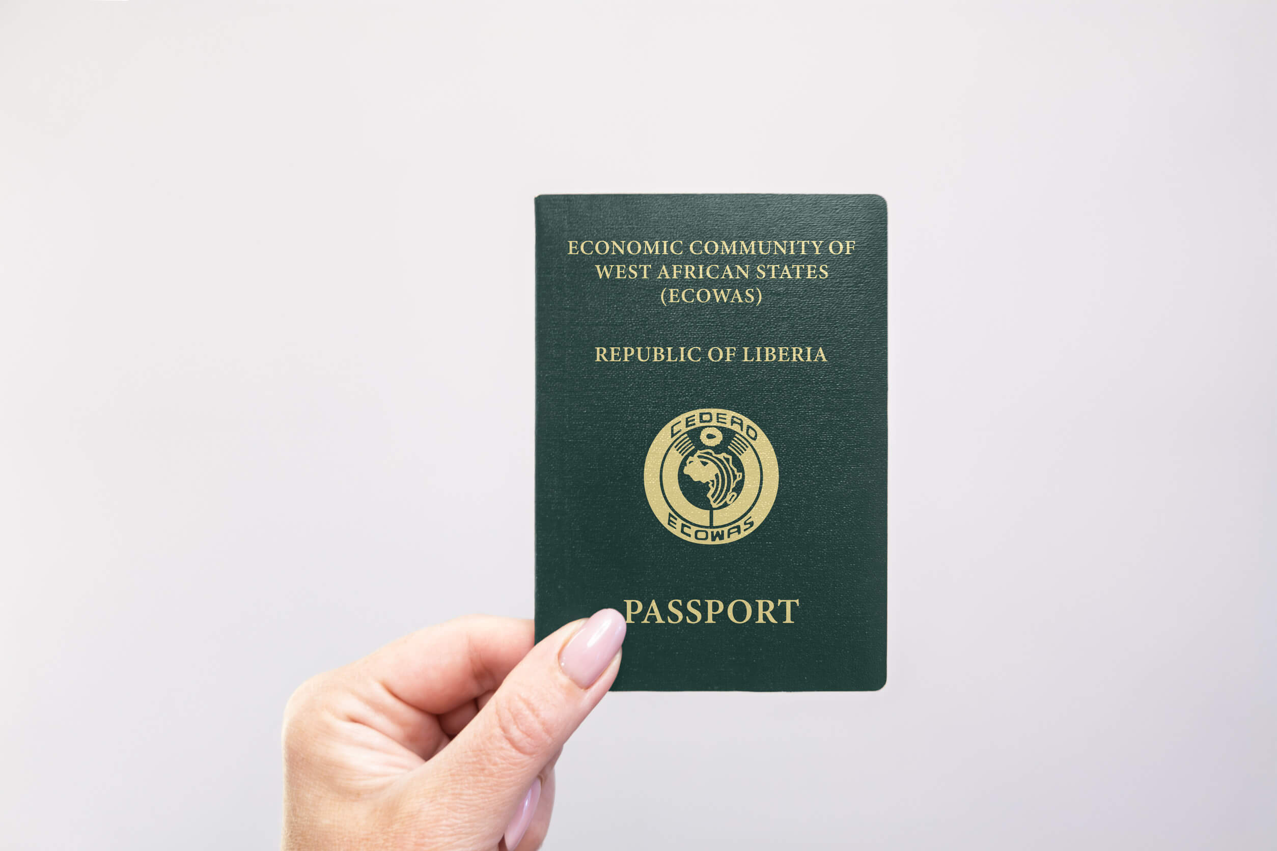 Close Up Of A Liberia Passport
