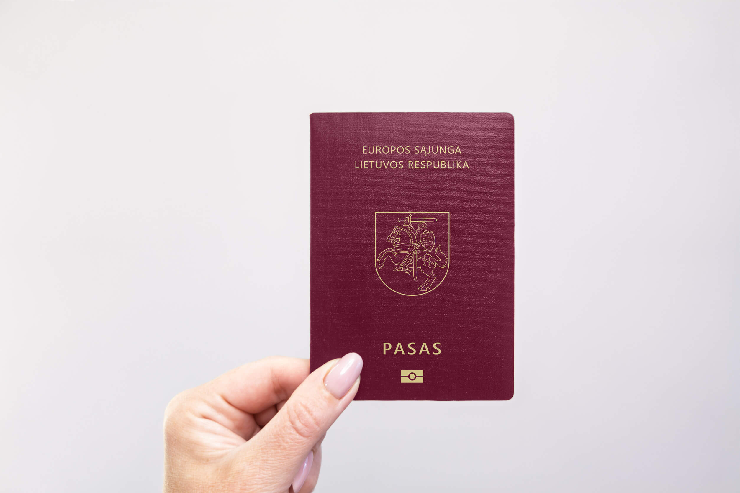 Close Up Of A Lithuania Passport