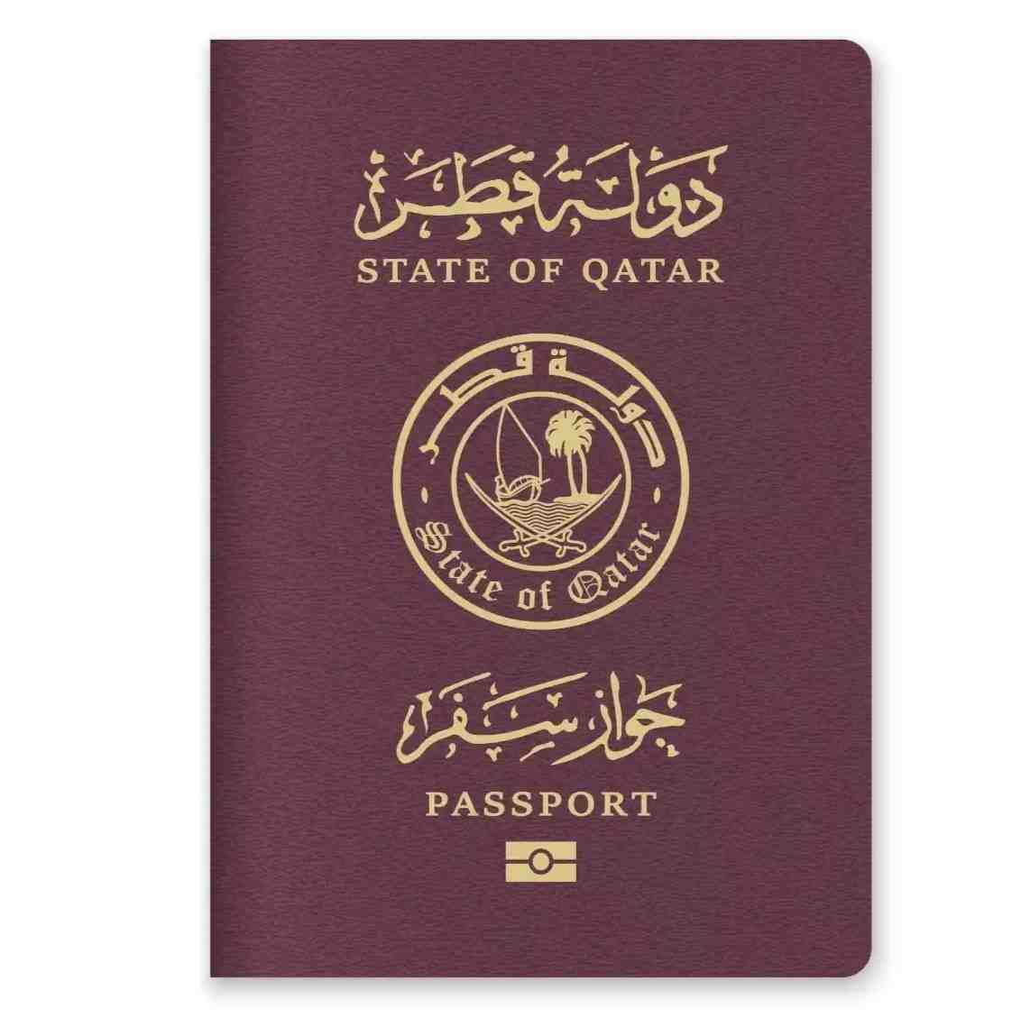 Close Up Of A Qatar Passport