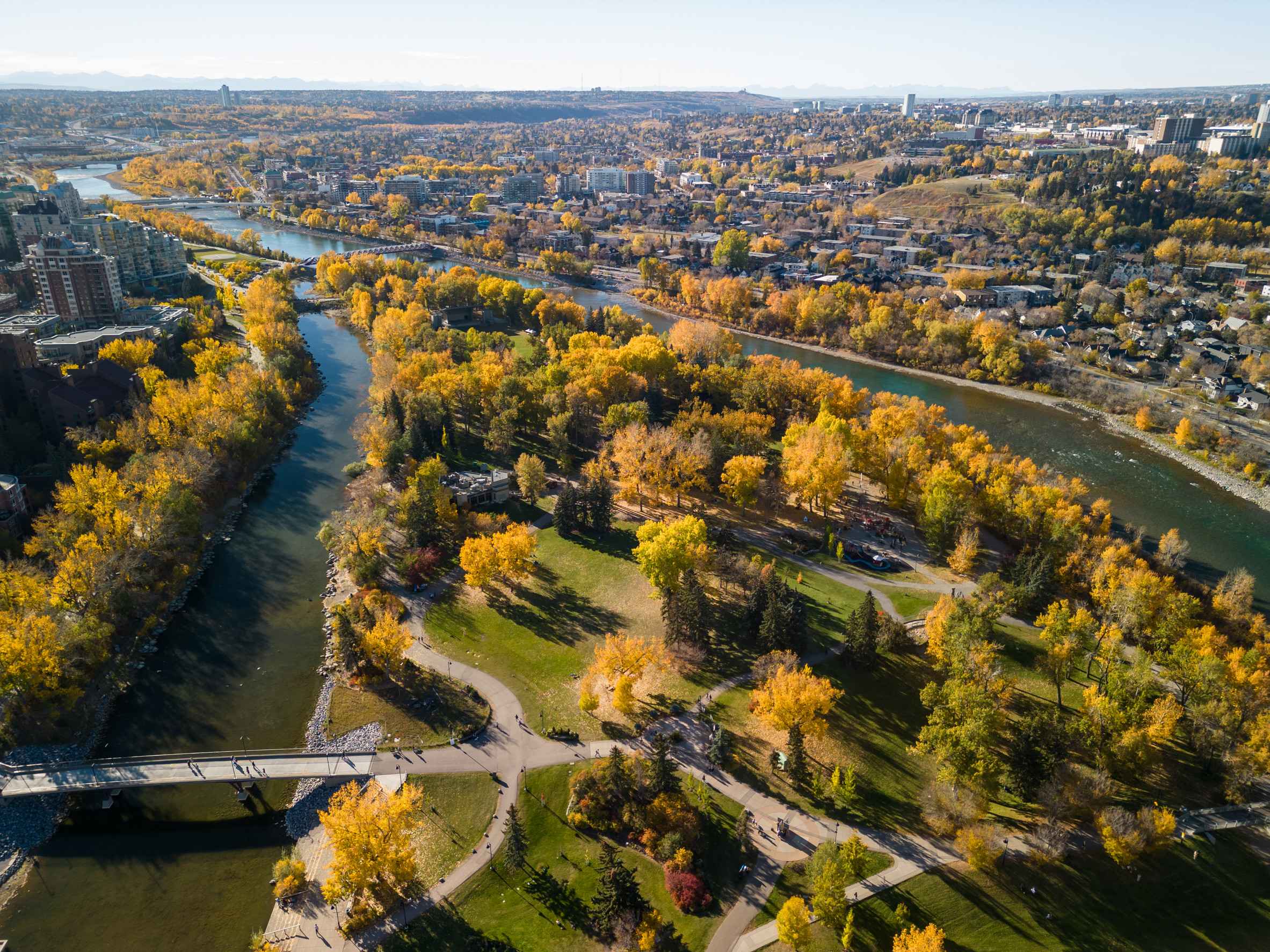 Day View Of The Downtown City Of Calgary In Canada