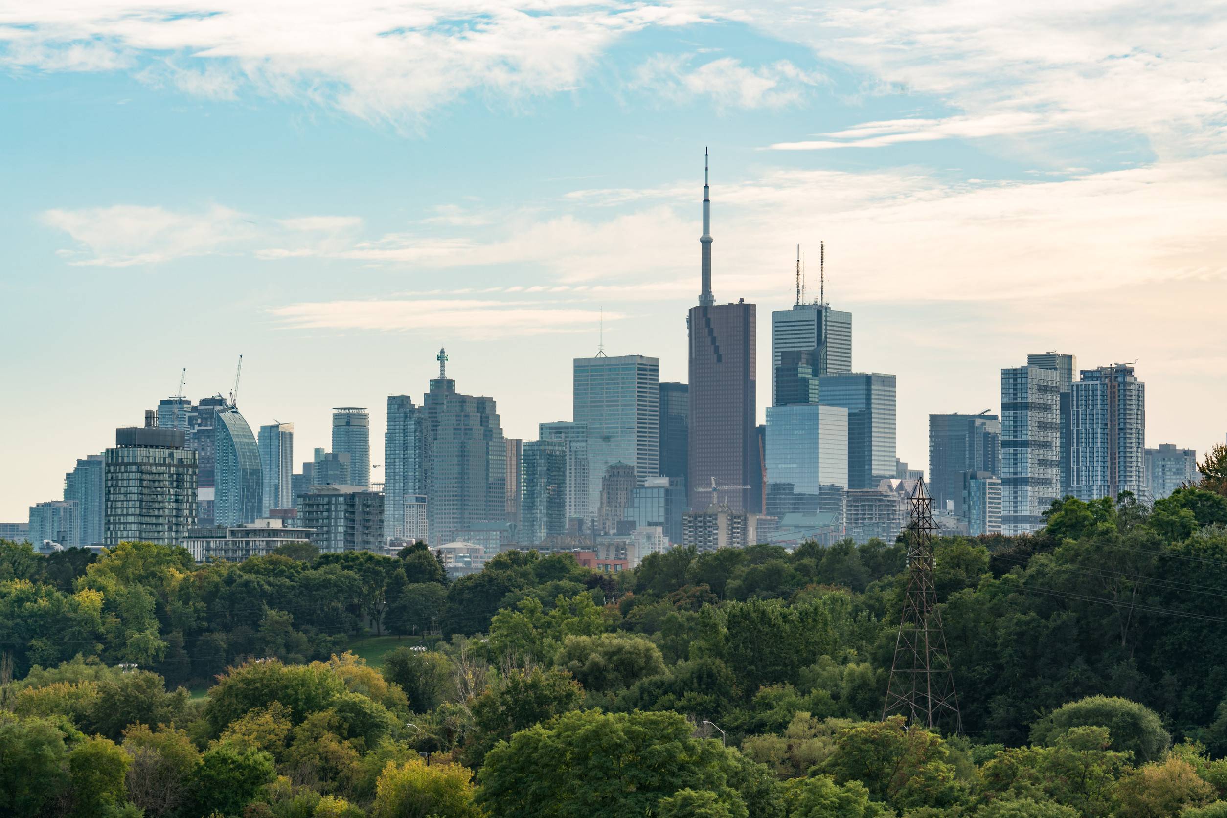 Daytime City Skyline Of Toronto Canada