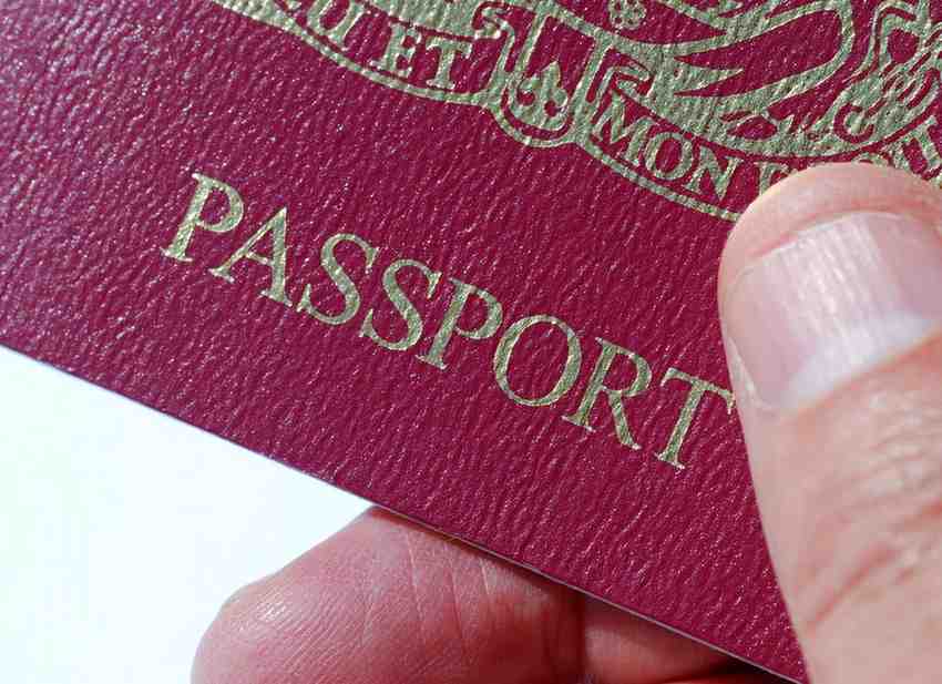 Hand Holding Passport