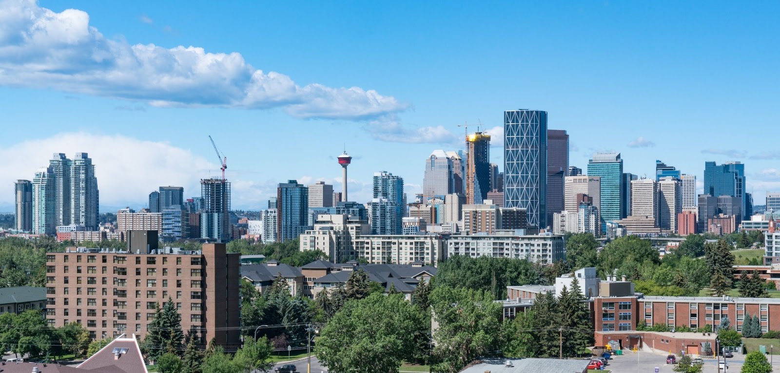 Skyline of the city Calgary, Alberta, Canada