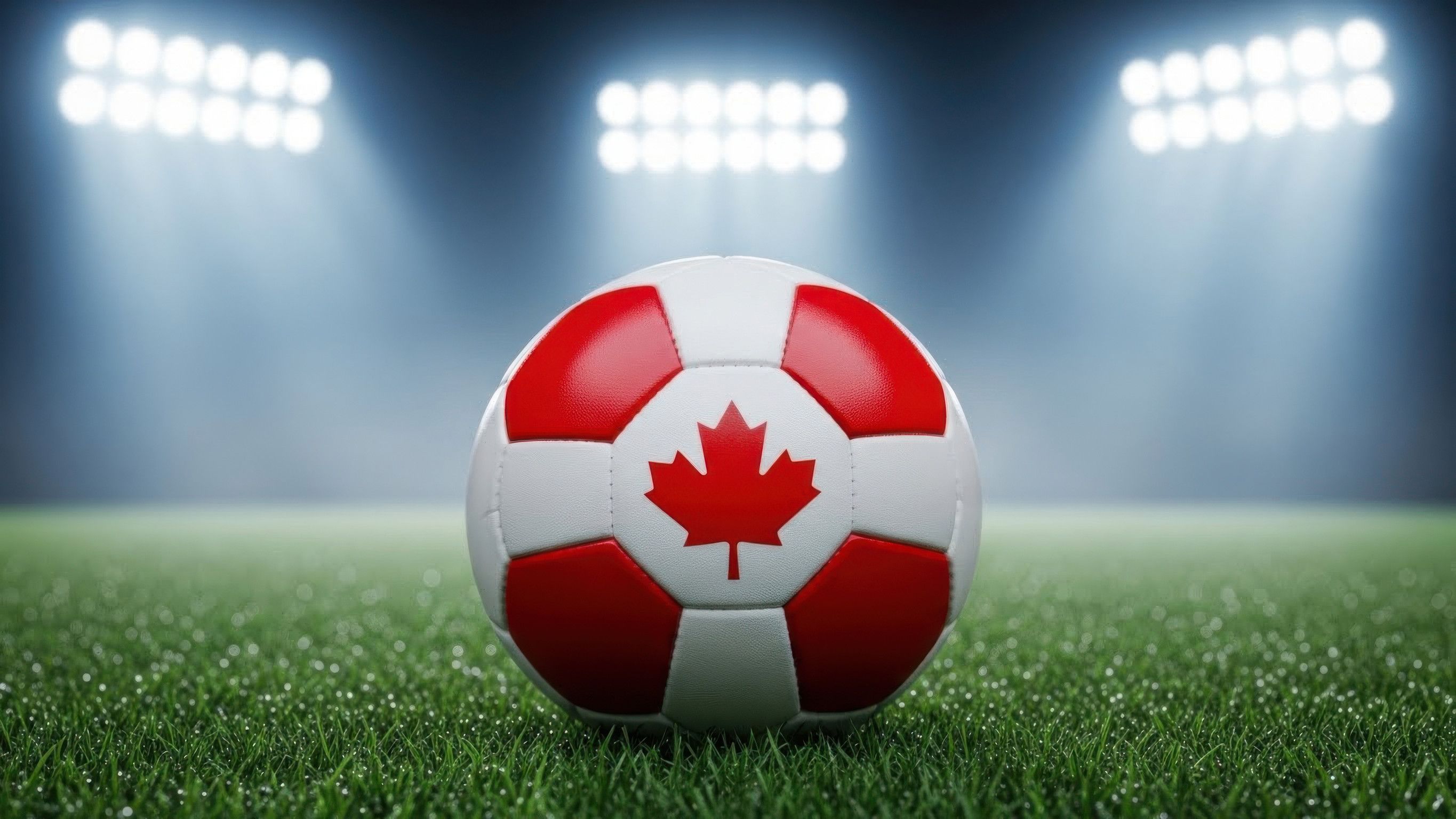 Soccer Ball With Canadian Flag