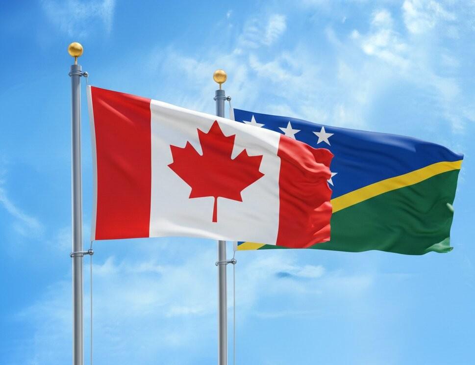 Solomon Islands And Canada Flag