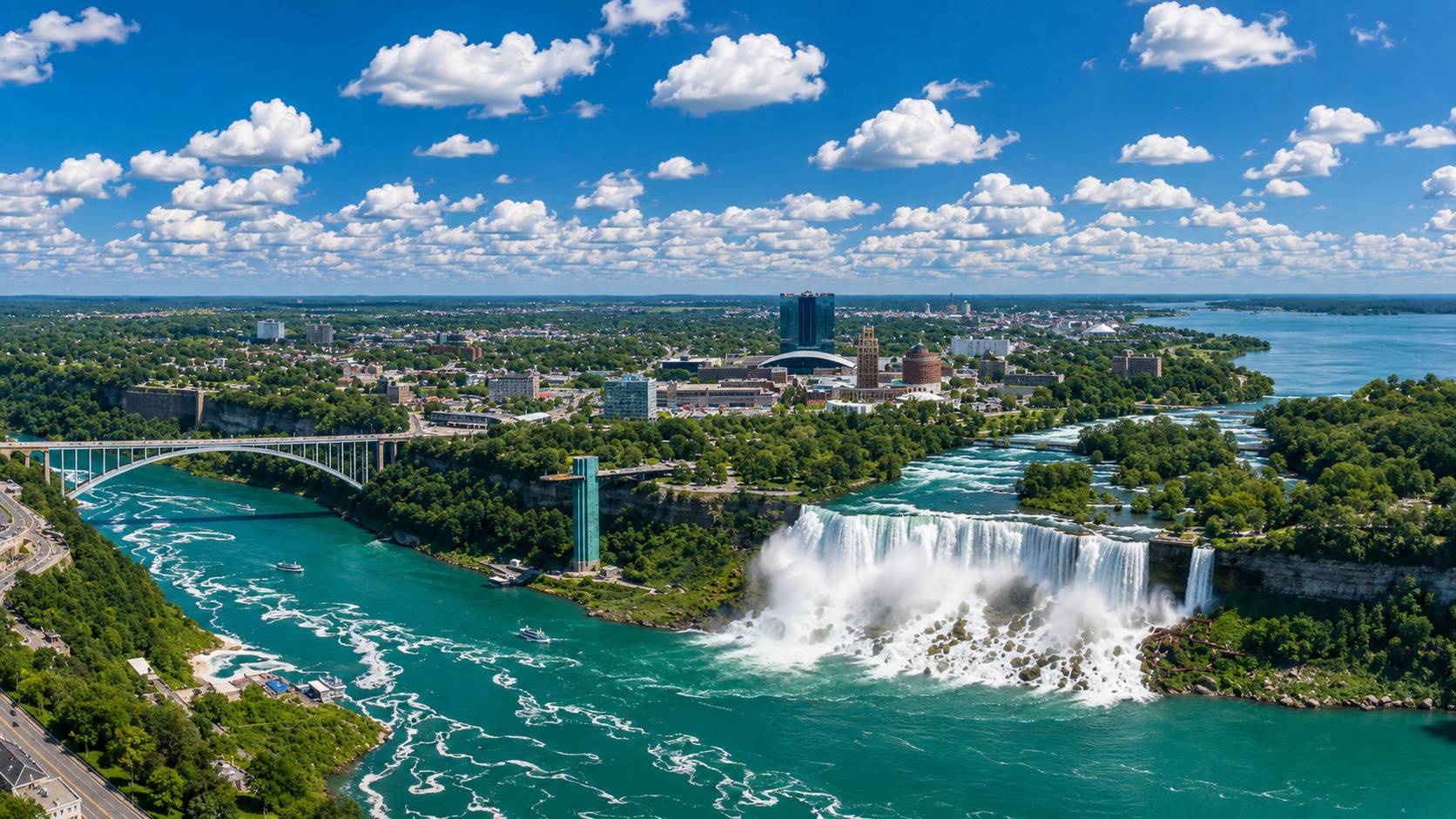 The Niagara Falls Between The Us And Canadian Border