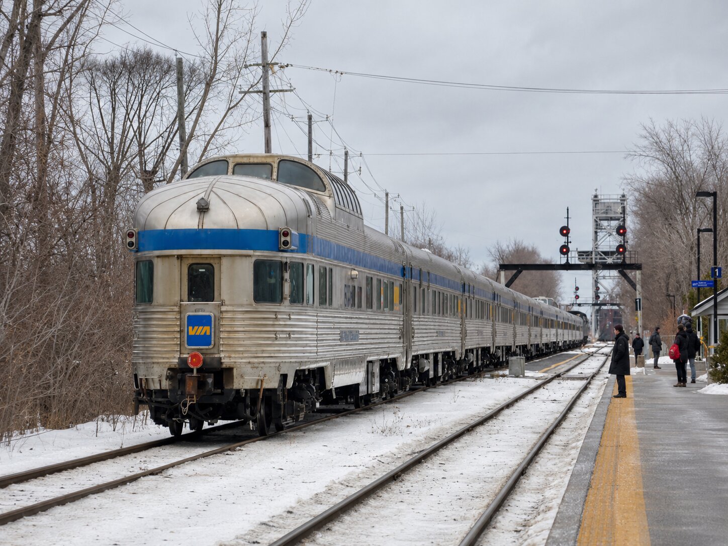 The Ocean Train During The Winter In Canada