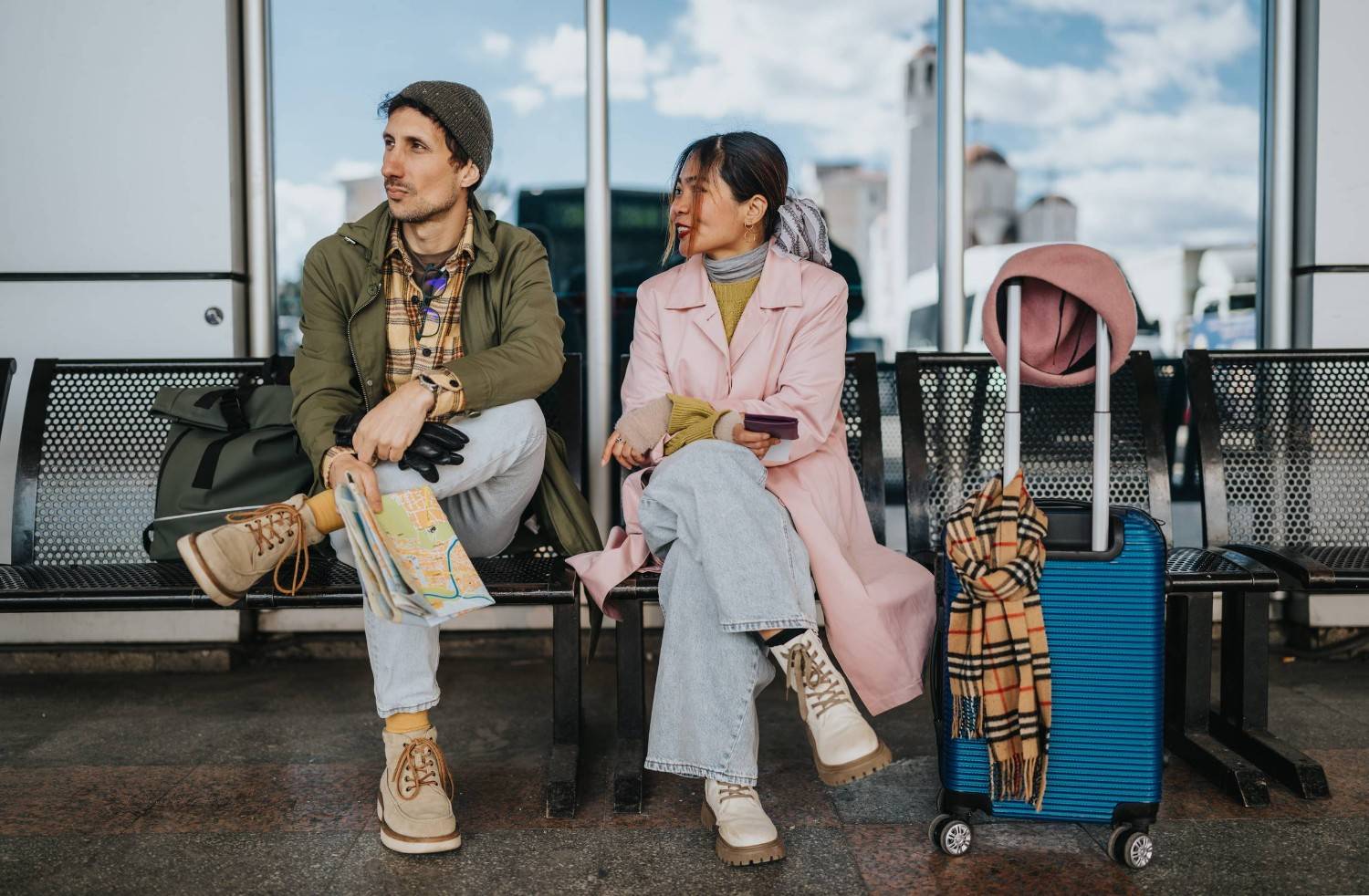 Tourist waiting at the Airport transit Zone