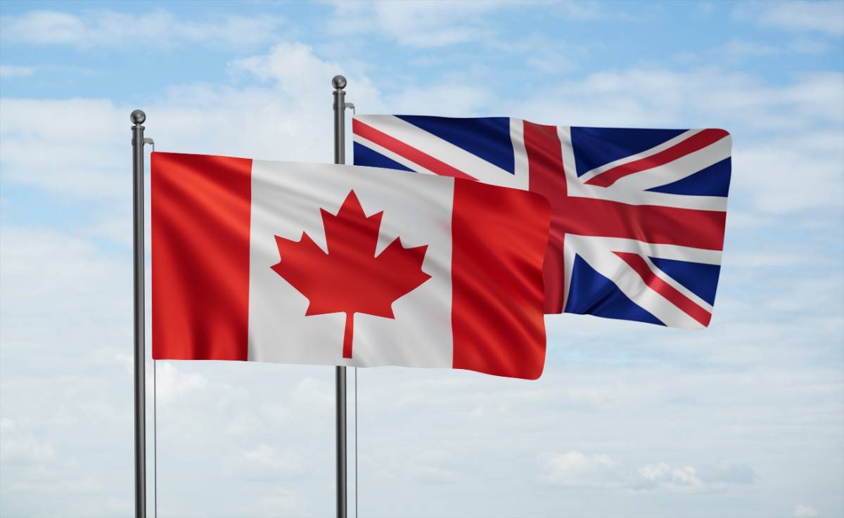 United Kingdom And Canada Flag