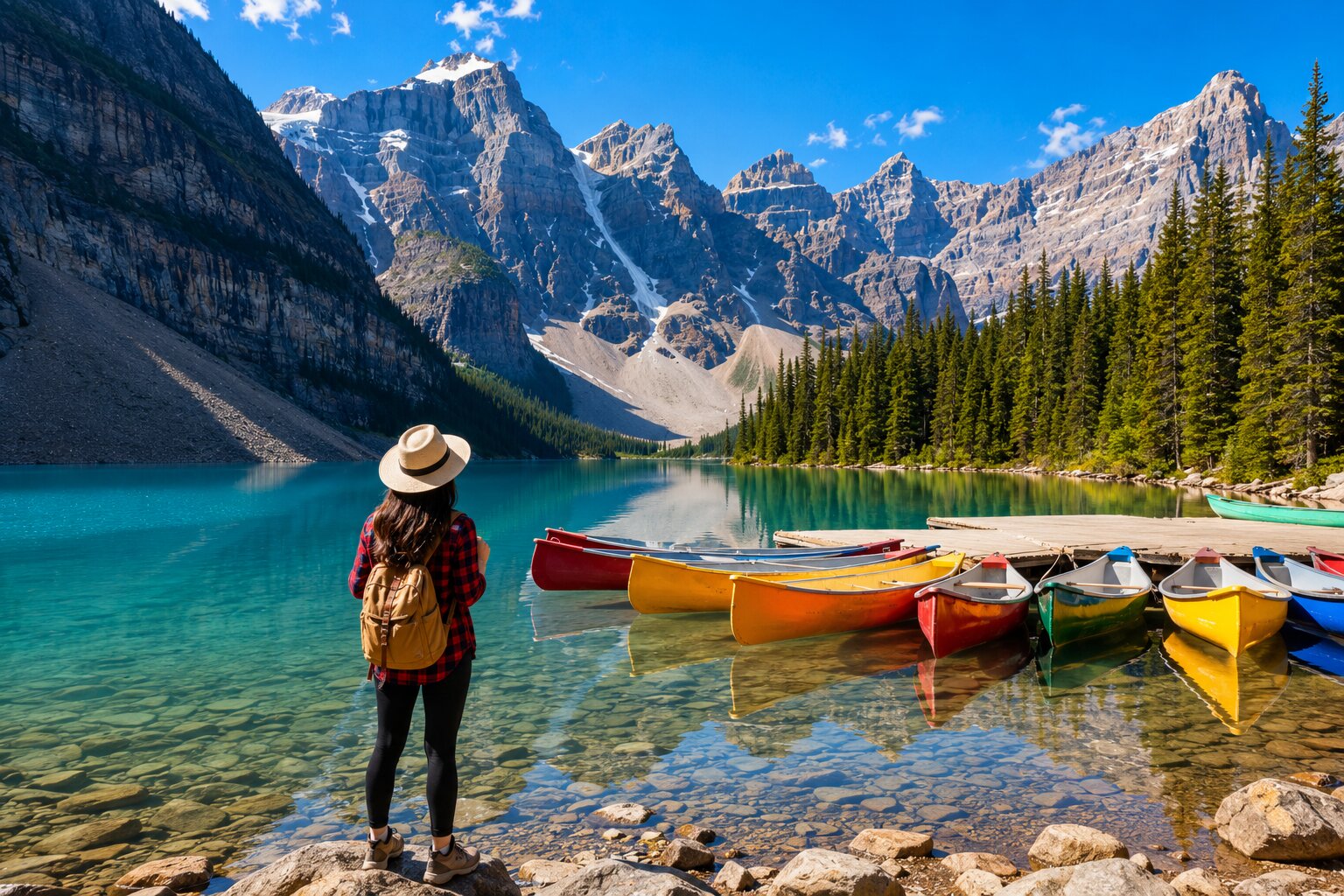 Woman Standing In Kootenay National Park British Columbia